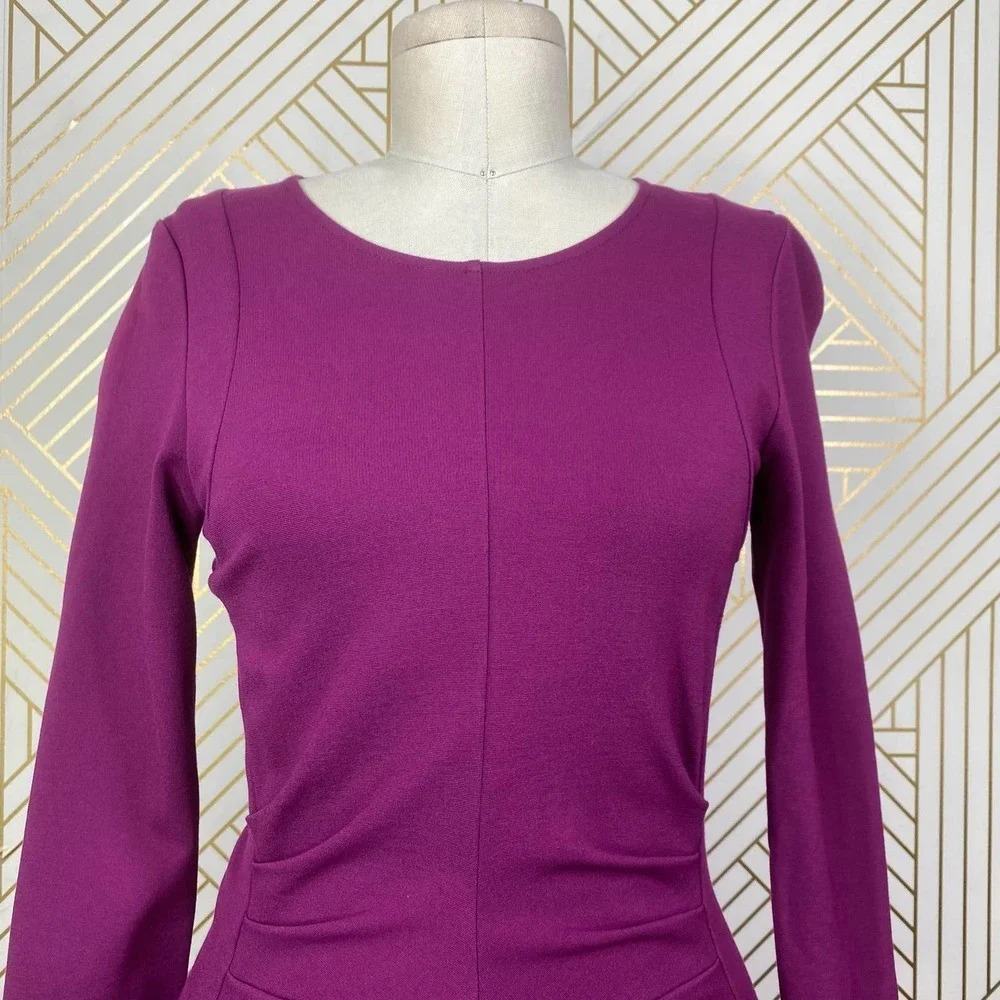Kobi Halperin‎ Ruched Sheath Dress Purple Fuchsia - Picture 3 of 12